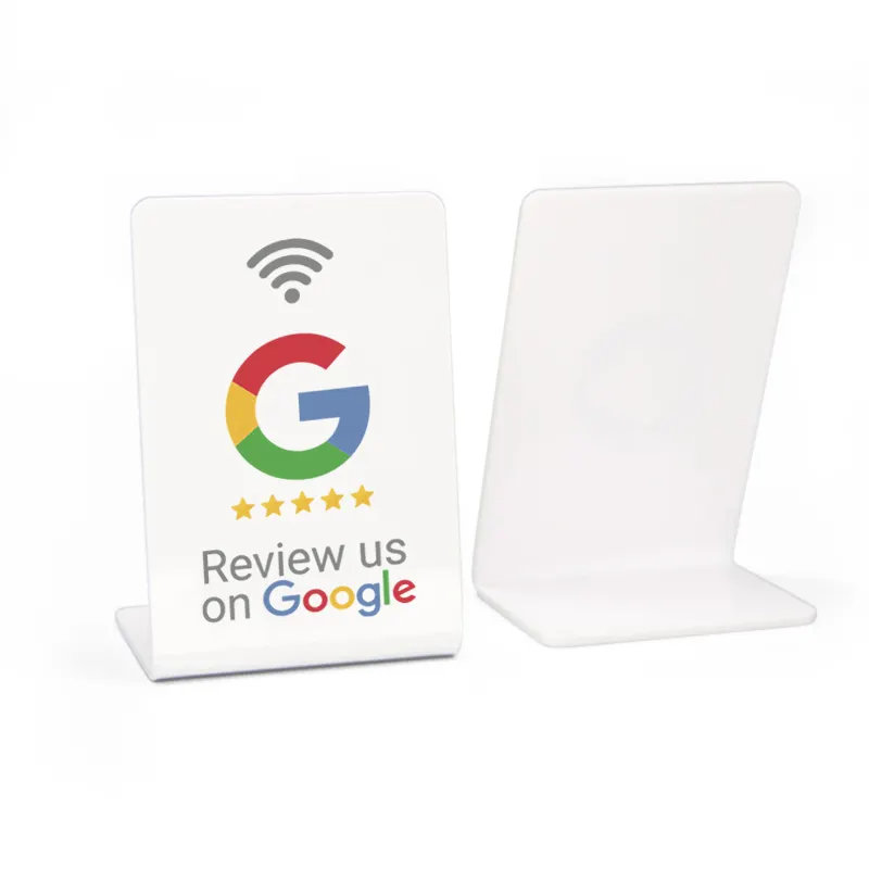 Revisão personalizada Google cartão pop Stand Google Social Media Review Nfc Google Review Acrylic Stand