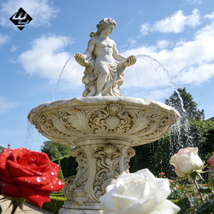 Fontaine de jardin en marbre blanc sur mesure, sculpture classique de femme pour projets paysagers - Product Image 3