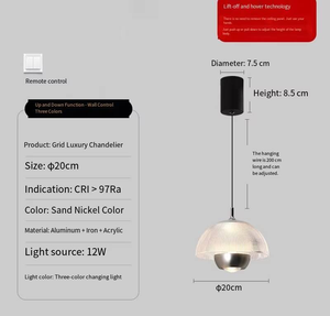 Lampe de chevet de chambre à coucher, luxe, spectre complet, protection des yeux, créative, <span class=keywords><strong>suspension</strong></span> en forme de bourgeon de <span class=keywords><strong>fleur</strong></span>, réglable, <span class=keywords><strong>suspension</strong></span>, lumière suspendue - Product Image 2