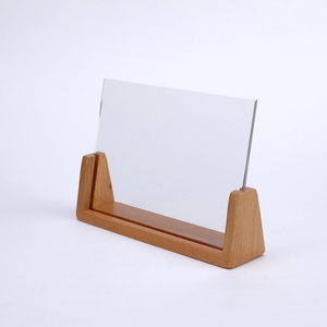 Bằng Gỗ Acrylic Khung Ảnh Hình Dạng U Hình Dạng Hình Ảnh Khung Ảnh Đứng Trong Suốt Không Khung Ảnh Với Cơ Sở Gỗ - Product Image 4