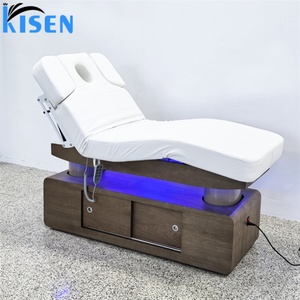 Cama de Belleza Moderna KISEN, Equipo de Salón, Cama Cosmética Facial de Lujo con 4 Motores, Control Eléctrico de Pie, Mesa de Masaje con Luz - Product Image 3
