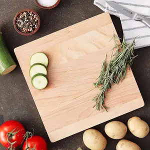 Akçaağaç kesme tahtası, mutfak hazırlığı için uygun, 2.54 cm kalınlığında, küçük, dokulu kenar, kare ahşap kesme tahtası