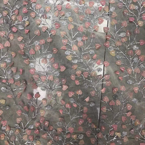 Tela de Tul Romántica con Bordado de Lentejuelas en Forma de Corazón 3D, Malla Transparente con Bordado Rosa para Vestidos de Mujer - Product Image 3