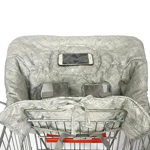 New Hot 2-in-1 Shopping Cart Cover For Babies And Highchair Cover With Sippy Cup Holder Cell Phone Storage