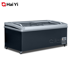 OEM Horizontal Deep Chest Freezer for Supermarket Use Glass Door Air Cooler Refrigerator Freezer with Glass Door - Product Image 1