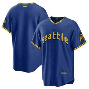 2024 Men's Seattle Mariners City Connect Jersey Blue Baseball Shirts Custom Accepted