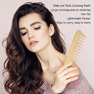 Peine Desenredante de Bambú de Dientes Anchos con Logotipo Personalizado y Marca Privada para Uso Doméstico, ¡Gran Venta! - Product Image 6
