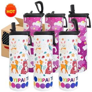 <b>Bulk</b> 20Oz Handle Screw on Top Leak Proof Sublimation Tumbler With Sports Lid - Product Image 2