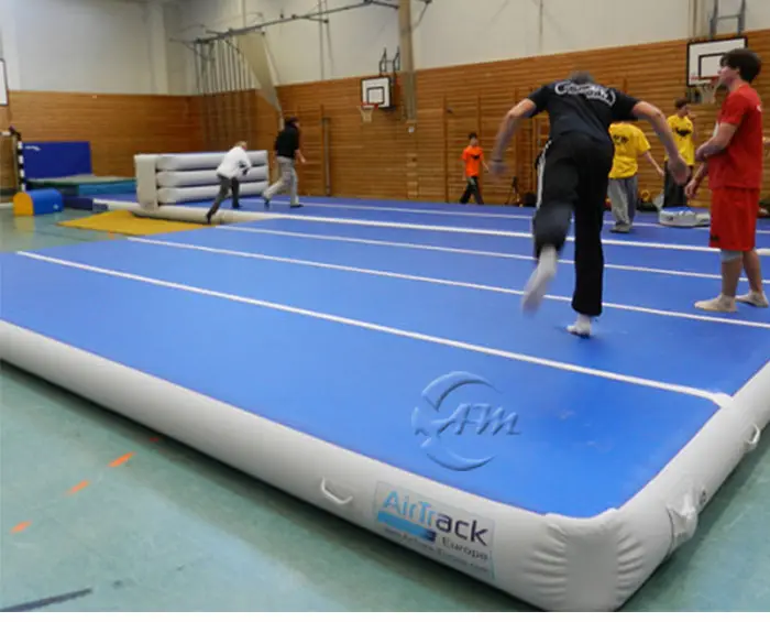 DWF çift duvar kumaşı jimnastik ekipmanları tumbling spor salonu matı zemin satılık şişme hava parça