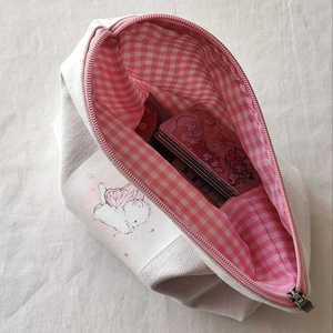 Logo personnalisé taille transfert de chaleur motif mini toile <span class=keywords><strong>fermeture</strong></span> éclair monnaie monnaie carte rouge à lèvres titulaire pochette avec <span class=keywords><strong>fermoir</strong></span> en métal - Product Image 5