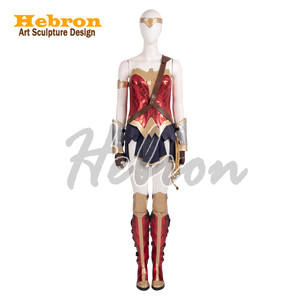 Conjunto Completo Personalizado de la <span class=keywords><strong>Mujer</strong></span> <span class=keywords><strong>Maravilla</strong></span> de DC para <span class=keywords><strong>Mujer</strong></span> # Disfraz de Personaje de Película para Adultos con Capa para Eventos de Halloween - Product Image 5
