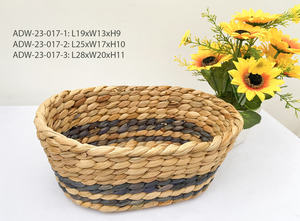 Vente chaude Écologique Flexible Jacinthe D'eau Panier De Rangement Fabriqué À La Main Vintage Style Bol De Fruits pour Le Stockage À La Maison - Product Image 3