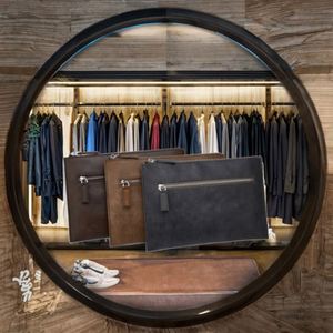 Bolso de Mano para Hombre, Estilo Clutch, para Negocios, de PU y Poliéster, Impermeable, Moderno, Simple, Ligero, con Cierre de Cremallera, para Uso Diario 3 - Product Image 3