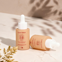 Flacons compte-gouttes en verre vides pour cosmétiques, cheveux, visage, huile essentielle, échantillon gratuit, épaule plate givrée, 1 oz, 2 oz, 30 ml, 50 ml, 60 ml
