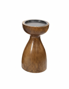 Porte-bougie en bois d'acacia fait main au design unique pour cadeaux et décoration festive Disponible au meilleur prix du marché - Product Image 3