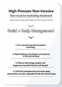Dispositivo Facciale 4-in-1 Hydra Beauty con Pistola per Mesoterapia Senza Aghi per Ringiovanimento e Sbiancamento della Pelle - Product Image 3