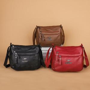 Bolsos Cruzados de Mensajero Unisex de Moda 2025, de Cuero PU, Simples, Sólidos, con Múltiples Bolsillos, Bolso de Mano Individual, Portátil, para Otoño y Verano - Product Image 1