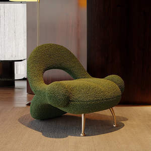 Sillón Individual Moderno y Elegante <span class=keywords><strong>para</strong></span> Sala de Estar, Taburete de Tocador o Bar de Terciopelo, Silla de Ocio Suave y Duradera <span class=keywords><strong>para</strong></span> Apartamento - Product Image 6