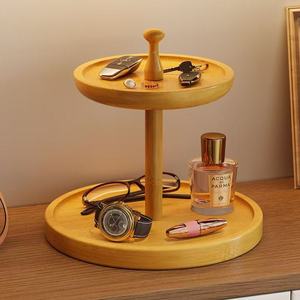 Étagère de rangement pour entrée, petit présentoir de bureau, présentoir de produits pour exposition, présentoir de cosmétiques, plateau rond - Product Image 2