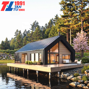 Casa Modulare di Lusso Moderna con Pannelli Sandwich, <span class=keywords><strong>Bungalow</strong></span> Prefabbricato con Design Triangolare in Vetro, Camera da Letto, Cucina, Bagno e Soggiorno - Product Image 5