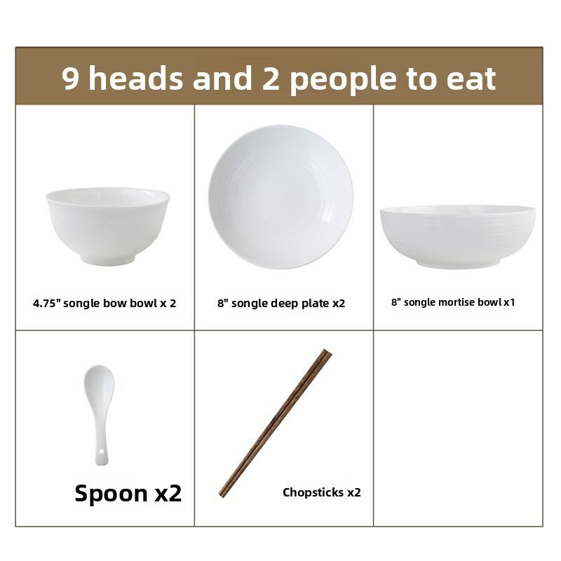 ensemble blanc 9 pièces