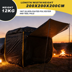 Su Geçirmez Çift Katmanlı Dört Mevsim Katlanabilir Kolay Kurulumlu Araba Bagaj Çadırı Kampçılık Yürüyüş SUV/Jeep Uyumlu 1000-1500mm - Product Image 2
