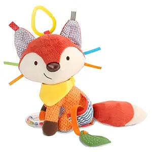 AUGLEKA Infant baby Rattles Stroller Hanging Plush Toys Hanging Baby Bed Bell Safety FOX Baby Teether
