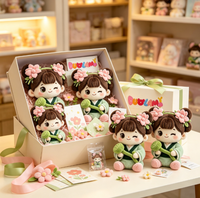 Peluche personnalisée Fille à Fleurs, Jouet en Peluche Doux, Poupée Personnage Rembourrée pour Décoration de Bureau à Domicile, Cadeau pour Enfants, Peluche Fille à Fleurs