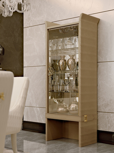 Meubles de salon modernes <span class=keywords><strong>vintage</strong></span> de luxe buffet en cuir blanc buffet buffet <span class=keywords><strong>mini</strong></span> meuble d'angle en verre pour la maison - Product Image 2