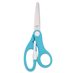 Household Scissors Blue Stainless Steel Small Craft Paper Cutting Office Use - Product Image 4
