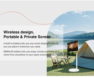 Écran tactile mobile 32/21,5 pouces 1080p, moniteur d'affichage mobile, support au sol, Android, sans fil, téléviseur intelligent portable pour la maison - Product Image 4