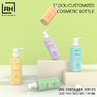 Bouteille vide carrée personnalisée PCR 300 ml 400 ml 500 ml 600 ml 1L pour lotion corporelle et après-shampoing, bouteille de shampoing rose de luxe en gros