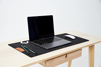 Tapis de bureau antidérapant en feutre de laine avec logo coloré, tapis de souris pour clavier, protection de luxe, tapis de bureau pour ordinateur