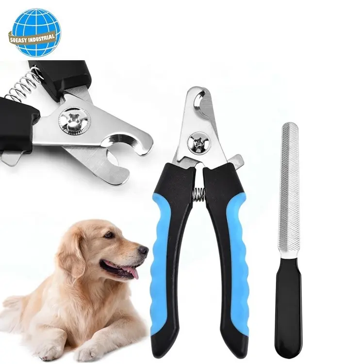 犬と猫のグルーミング用の安全保護装置を備えたステンレス鋼のペットの爪切り