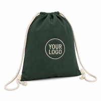 Sac à dos en toile verte personnalisé OEM avec logo sur mesure pour le team building d'entreprise et les voyages en plein air