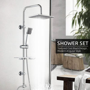 Ensembles de douche modernes en acier inoxydable pour hôtels, avec <span class=keywords><strong>douchette</strong></span> de massage intelligente en plastique ABS, pommeau de douche à jet direct d'usine et robinet en céramique - Product Image 3