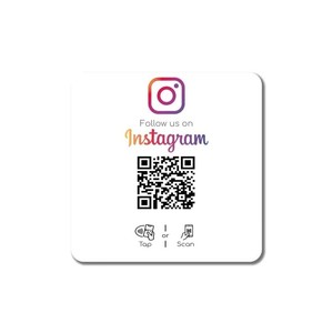 Plaque acrylique NFC 'Suivez-nous sur Instagram', Autocollant acrylique NFC 'Suivez-nous sur Facebook', Plaque acrylique NFC Instagram, Panneau de médias sociaux - Product Image 2