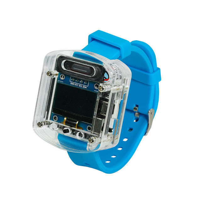 Xiaozhi AI Voice Chat Smart Interactive Watch Educational AI Toy DIY Kit 0.96-inch OLED Screen WiFi Plastic Material for Kids