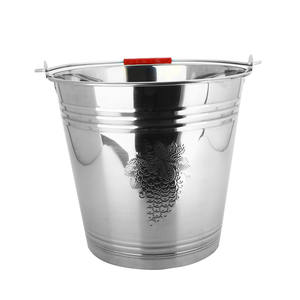 Balde de água com alça Balde de água com tampa Alta qualidade 410 201 Caixa De Metal Em Aço Inoxidável <span class=keywords><strong>BUCKETS</strong></span> Oval Inox Ice Bucket - Product Image 2