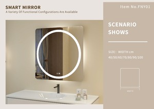 Chất lượng cao vòng hình ống kính thủy tinh thiết kế trái tim backlit <span class=keywords><strong>Led</strong></span> màn hình cảm ứng thông minh gương cho Salon và phòng tắm - Product Image 3