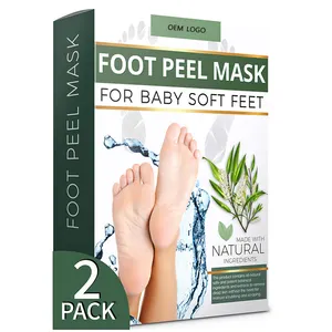 Private Label Teebaum Fuß Peel Maske Machen Sie Ihre Füße Baby weich Glatte Seidige Haut-Entfernt raue Fersen trockene Haut