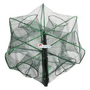 Filet de pêche hexagonal pliable, 6 trous, piège à crevettes, appât en maille moulé, Minnow et crabe, nouveau - Product Image 3