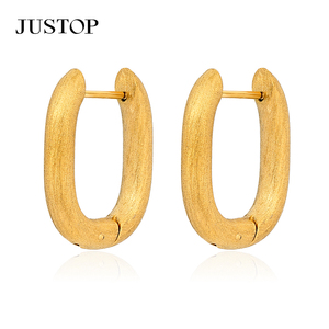 Trending Hoop <b>Earrings</b> Stainless Steel 18K Gold Plated Hypoallergenic Women's Fashion Jewelry OEM/OEM Waterproof - Product Image 2
