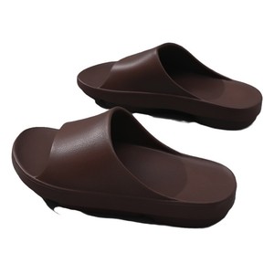 Men's Summer Outdoor Slippers Non Slip Breathable Height Increasing One Strap Sandals EVA Thick Sole <b>Beach</b> <b>Shoes</b> Black 36-45 - Product Image 5