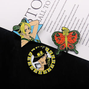 3-5CM venta al por mayor JoJo's Bizarre Adventure Jolyne <span class=keywords><strong>Cujoh</strong></span> Kujo Jotaro dibujos animados Kawaii Anime aleación insignia broche Pin - Product Image 6