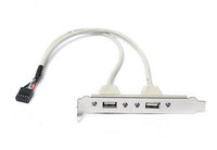 PLAQUE ARRIÈRE USB AF AVEC PC BORAD et 2 CÂBLES