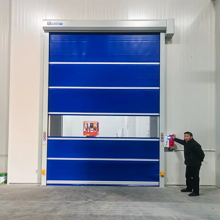 Customized 3*5 large size pvc fast door industrial auto high speed door price high speed roller shutter for factory