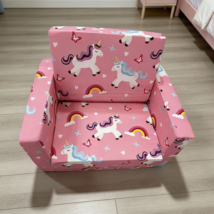 Sofá Cama Convertible 2 en 1 para Niños Pequeños, Diseño Animal, Color Rosa Popular, <span class=keywords><strong>Plegable</strong></span>, Ligero - Product Image 2