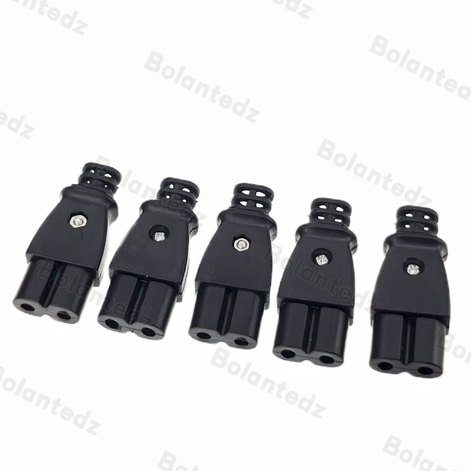 C7 Power Plug IEC C8 Wiring Connector - 2 Jacks Self Wiring Cord 2.5A ...