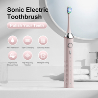 Brosse à dents électrique sonique de voyage avec technologie de capteur de pression